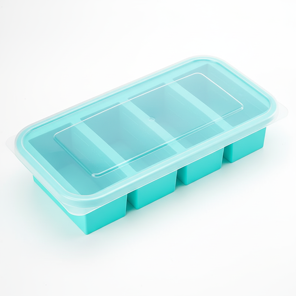 4-Cube Meal Prep Tray - Corrected Lid