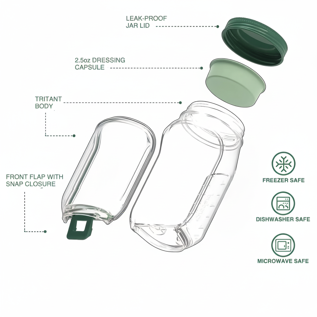 Salad Jar Components Diagram